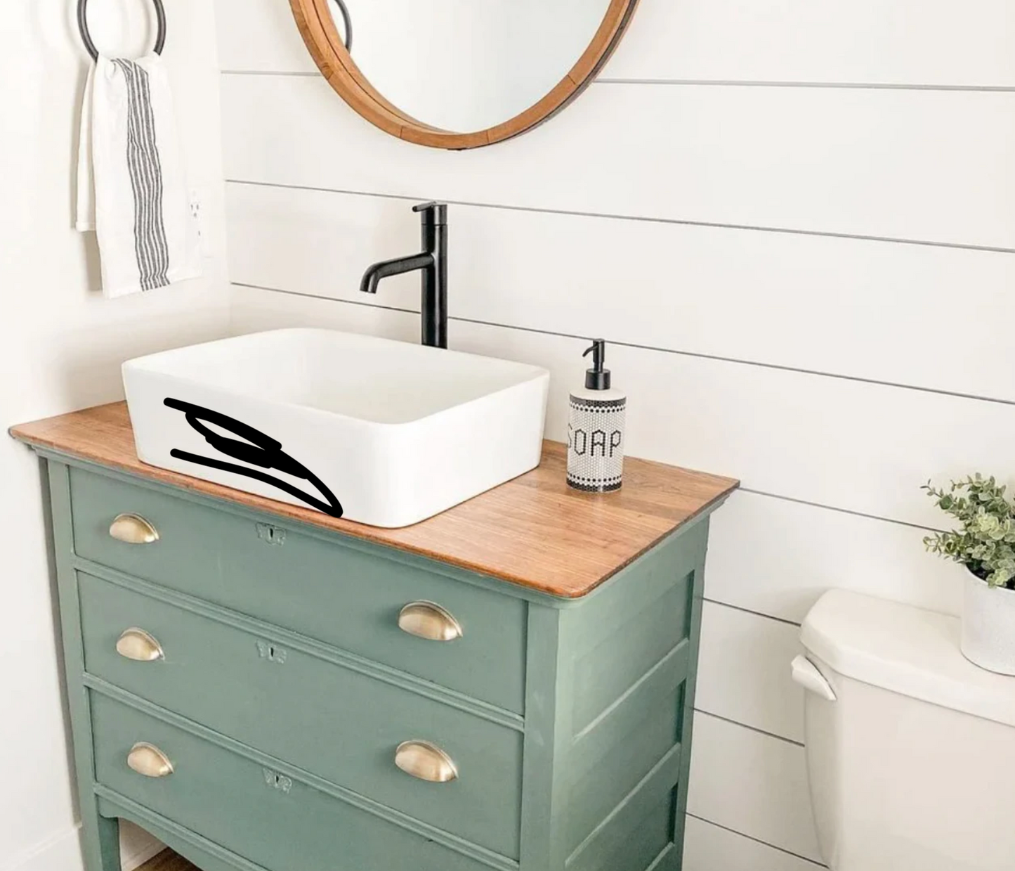 Bathroom Cabinet and Washbasin