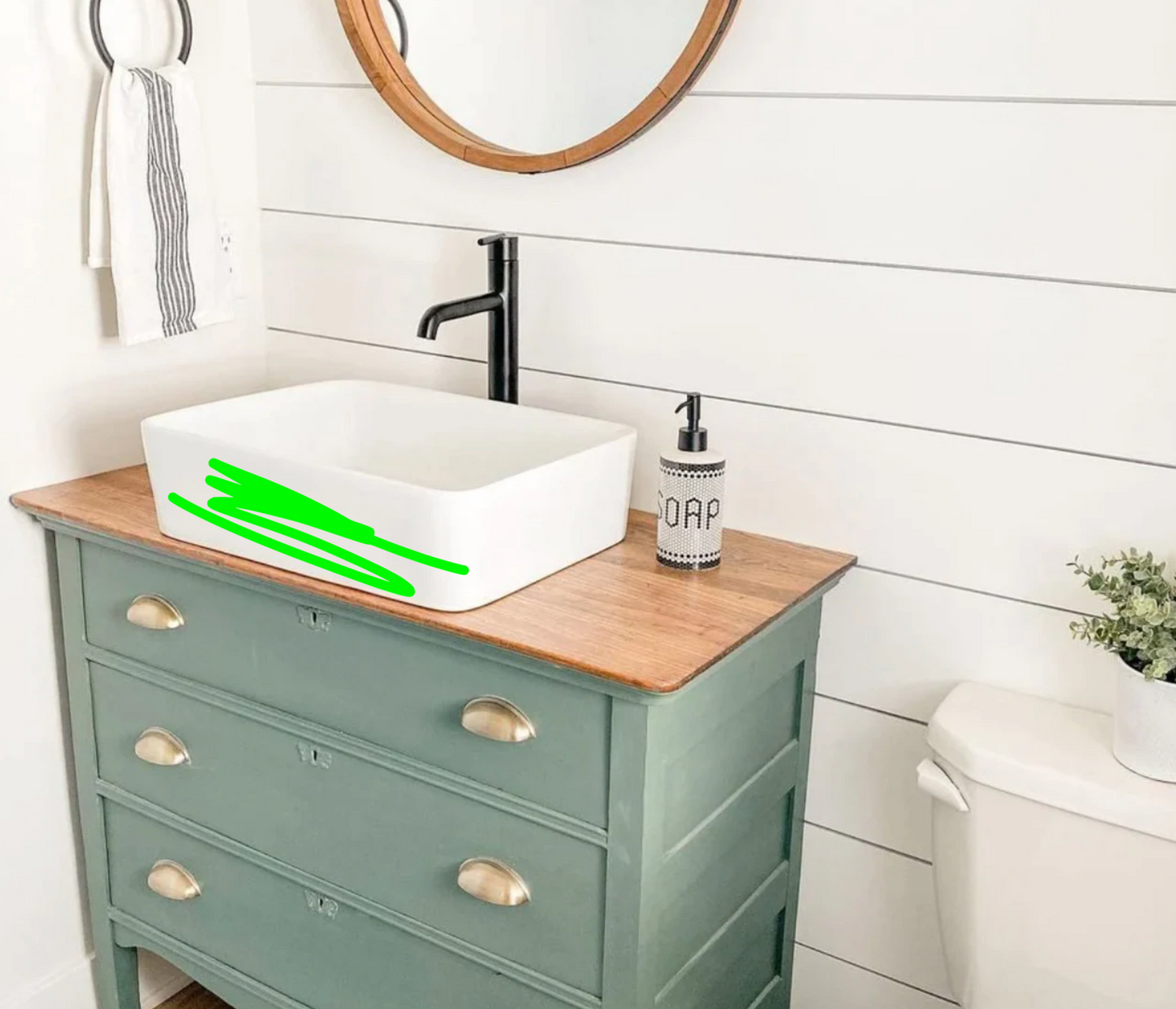 Bathroom Cabinet and Washbasin