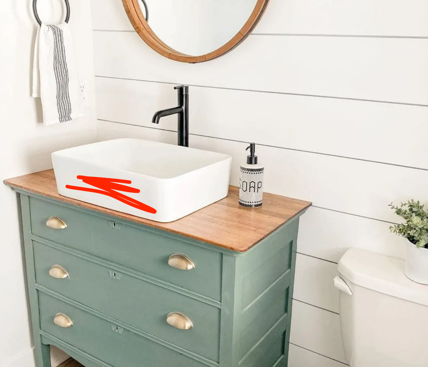 Bathroom Cabinet and Washbasin